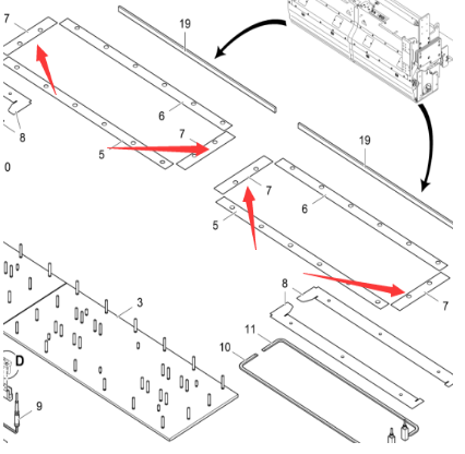 进口S2100-3L熨平板主机绝缘板2122898