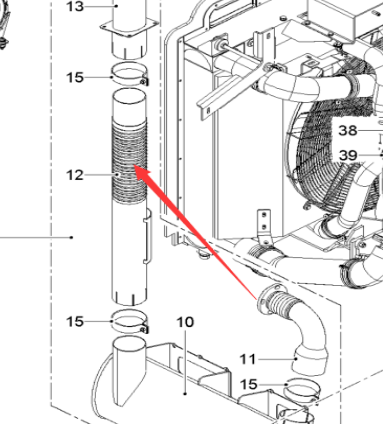 摊铺机发动机排气波纹管直管2048675 摊铺机发动机排气波纹管直管2048675